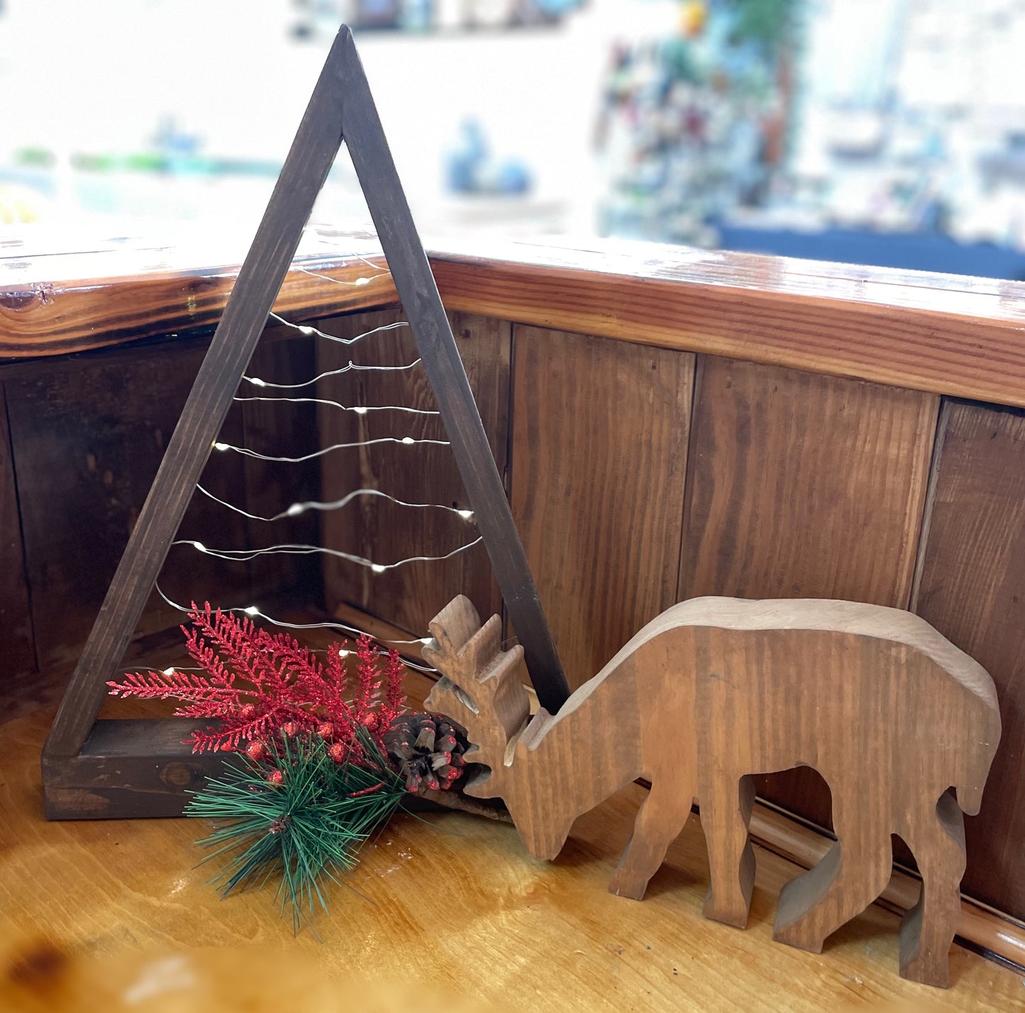 Lighted Wooden Tree