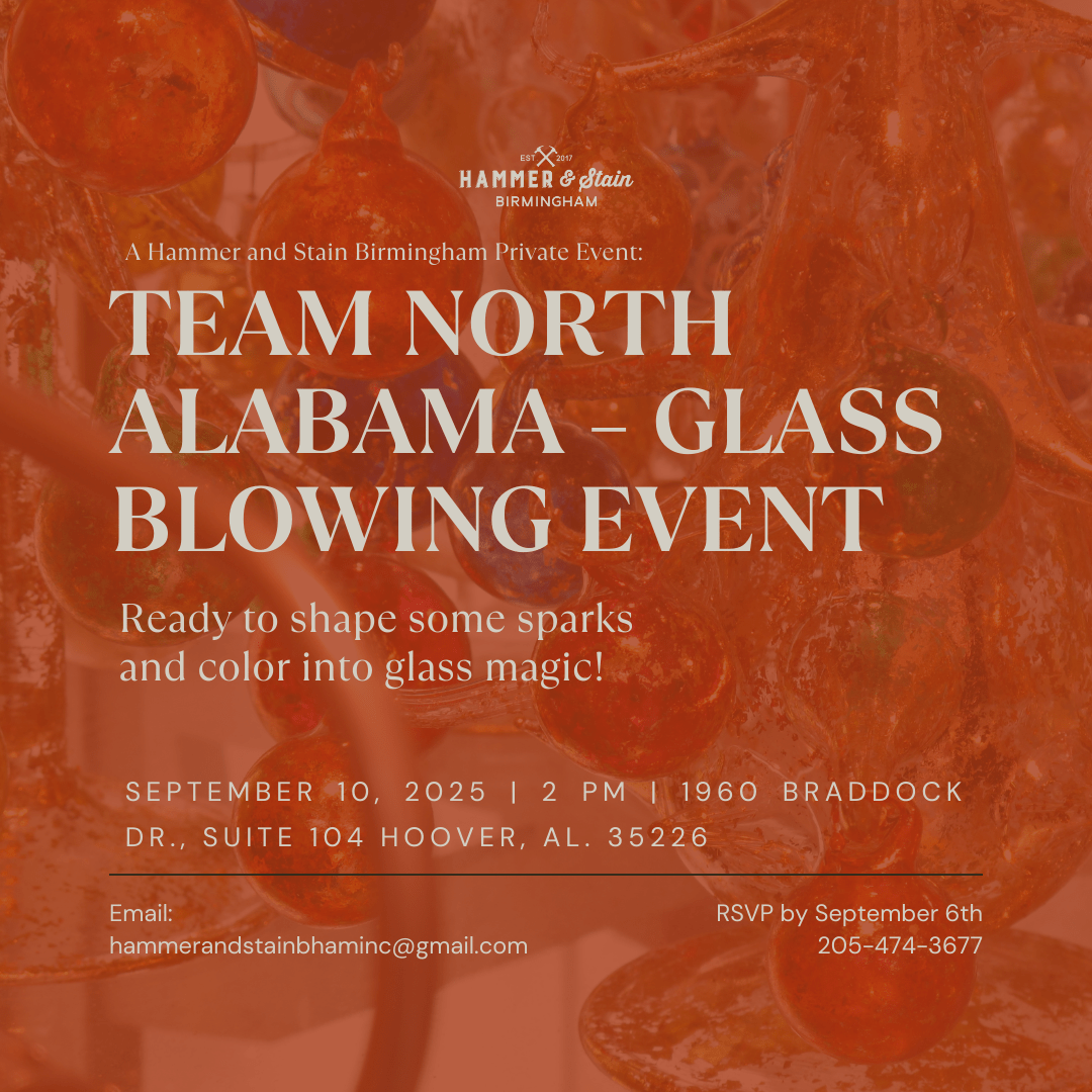 09/10/2025 TEAM NORTH ALABAMA - GLASS BLOWING 2:00 PM