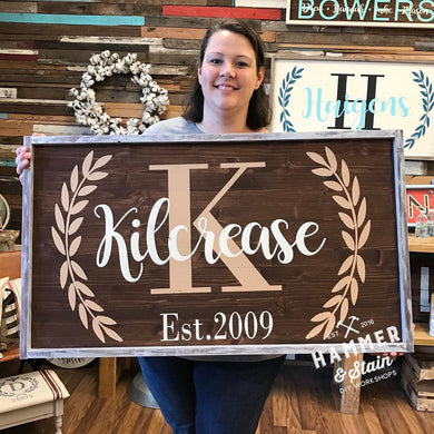 Large Framed Sign