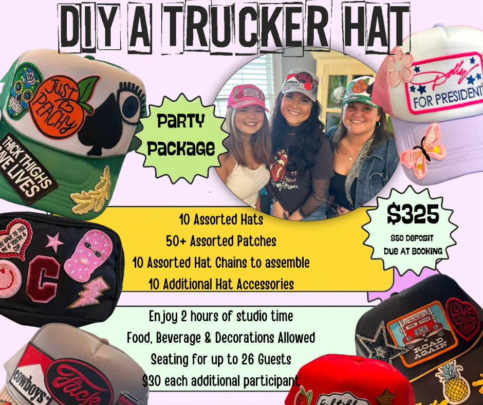 Trucker Hat Party Package