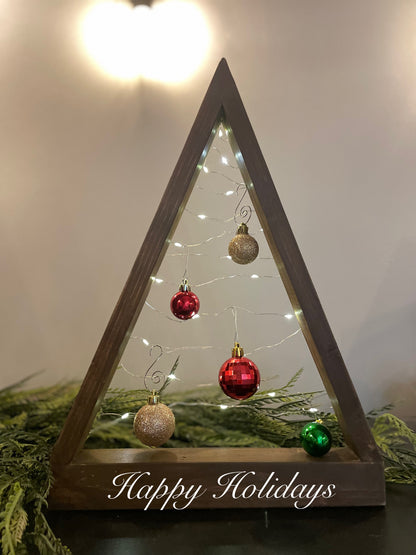 Lighted Wooden Tree