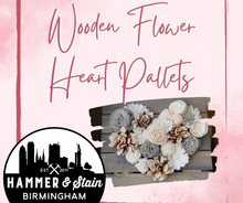 Wooden Flower Heart Pallet Sign-Private Party