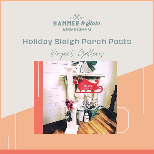Holiday Sleigh Porch Posts