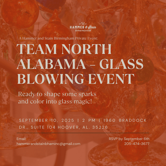 09/10/2025 TEAM NORTH ALABAMA - GLASS BLOWING 2:00 PM