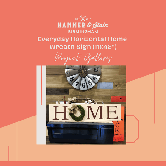 Everyday Horizontal Home Wreath Sign (11x48")