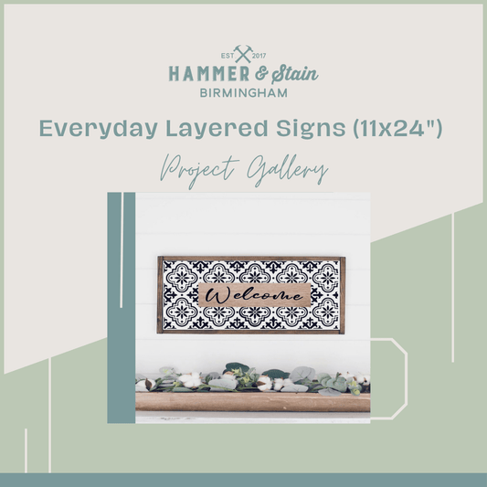 Everyday Layered Framed Sign (11 x24")
