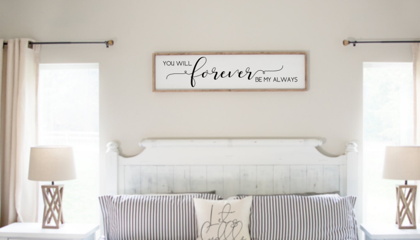 Framed Sign 11x48" $85