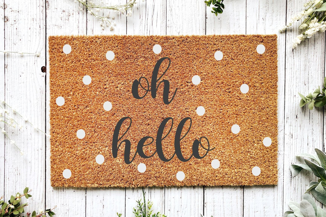 Barnyard Designs 'Oh Hello, See Ya' Doormat Welcome Mat for
