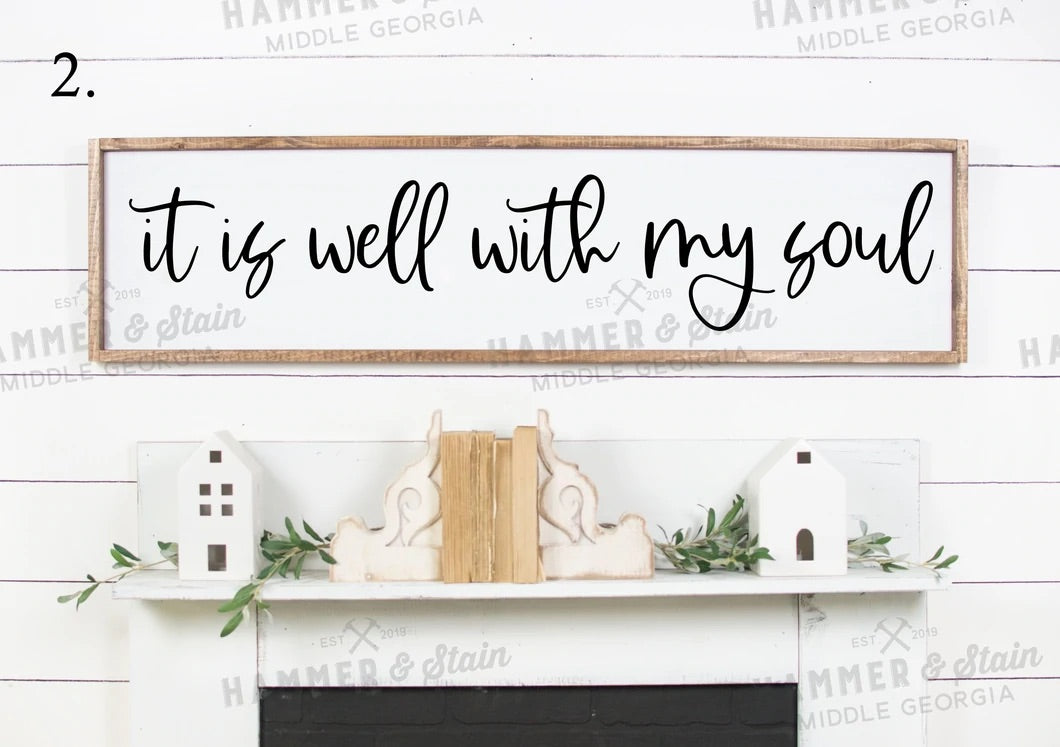 Framed Sign 11x48" $85