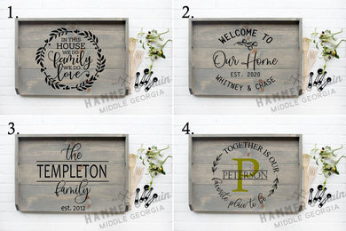 Farmhouse Tray and Noodleboards