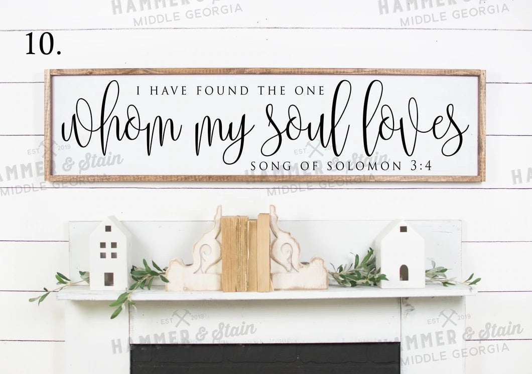 Framed Sign 11x48" $85