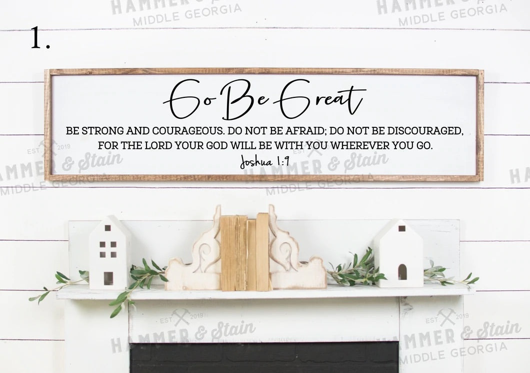 Framed Sign 11x48" $85