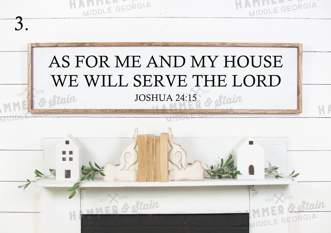 Framed Sign 11x48" $85